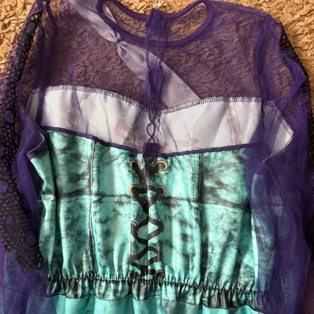 Disney Descendants 2 Costume Dress XL 14-16 Purple Blue Pirate Halloween